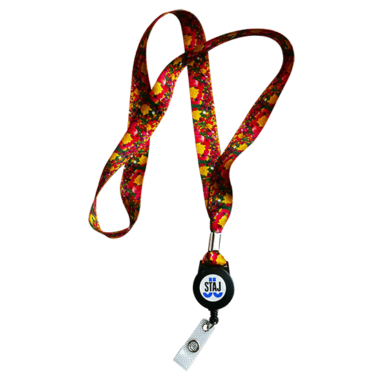Personalized lanyard with reel