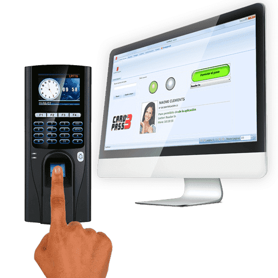 Lector biométrico integrado en CardPass3